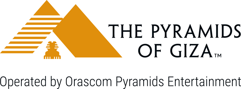 The Pyramids of Giza · Orascom Pyramids Entertainment logo
